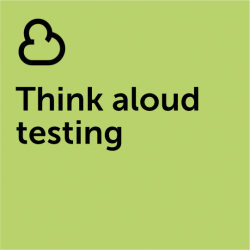 Think aloud testing